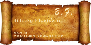Bilszky Flavián névjegykártya